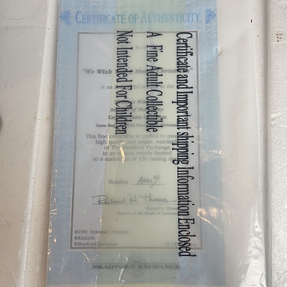 Thomas Kinkade - Season of Harmony Caroling Santa Collection Bradford Exchange - Picture 13 of 17